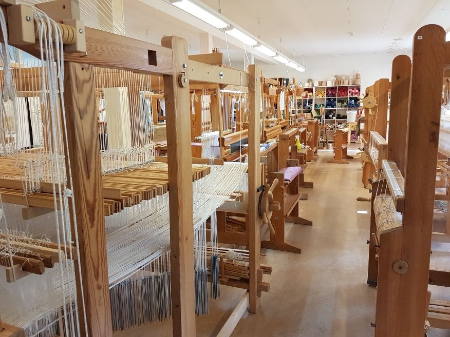 Vävsalen på Fristads folkhögskola